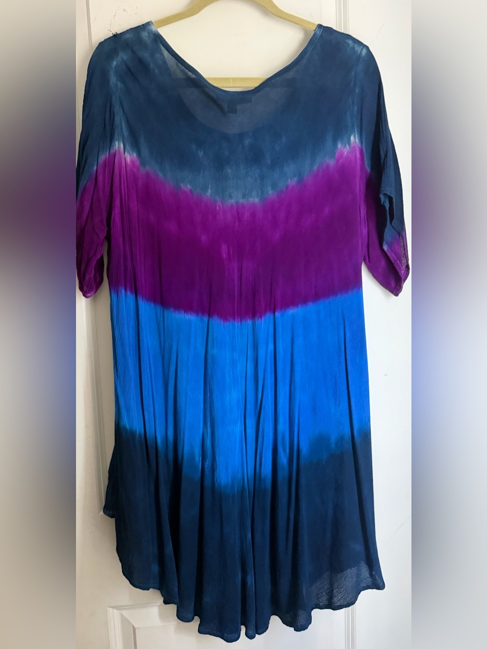 Greater good rayon brushedMulticolor Tie-Dye Embellished Tunic sky tunic free sz - Picture 9 of 9